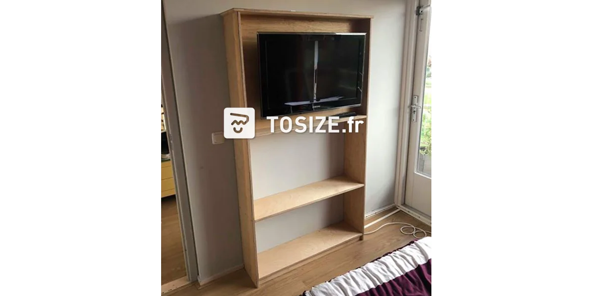Meuble TV fait maison en bois dur Multiplex | TOSIZE.fr