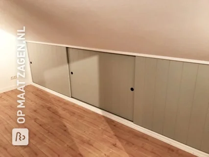 Making a homemade attic cupboard from MDF under a sloping roof, by Dennis