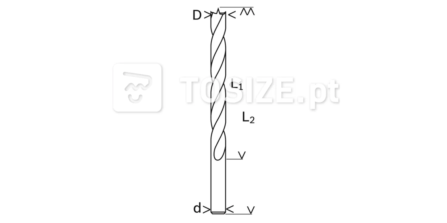 Wood spiral drill 4x40mm