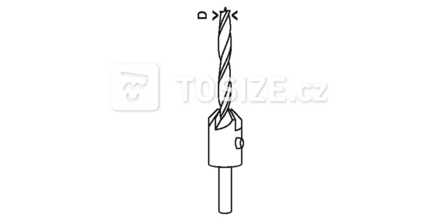 Wood spiral drill with countersink drill 3mm