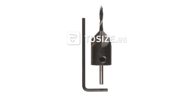 Broca espiral para avellanado de madera de 3mm