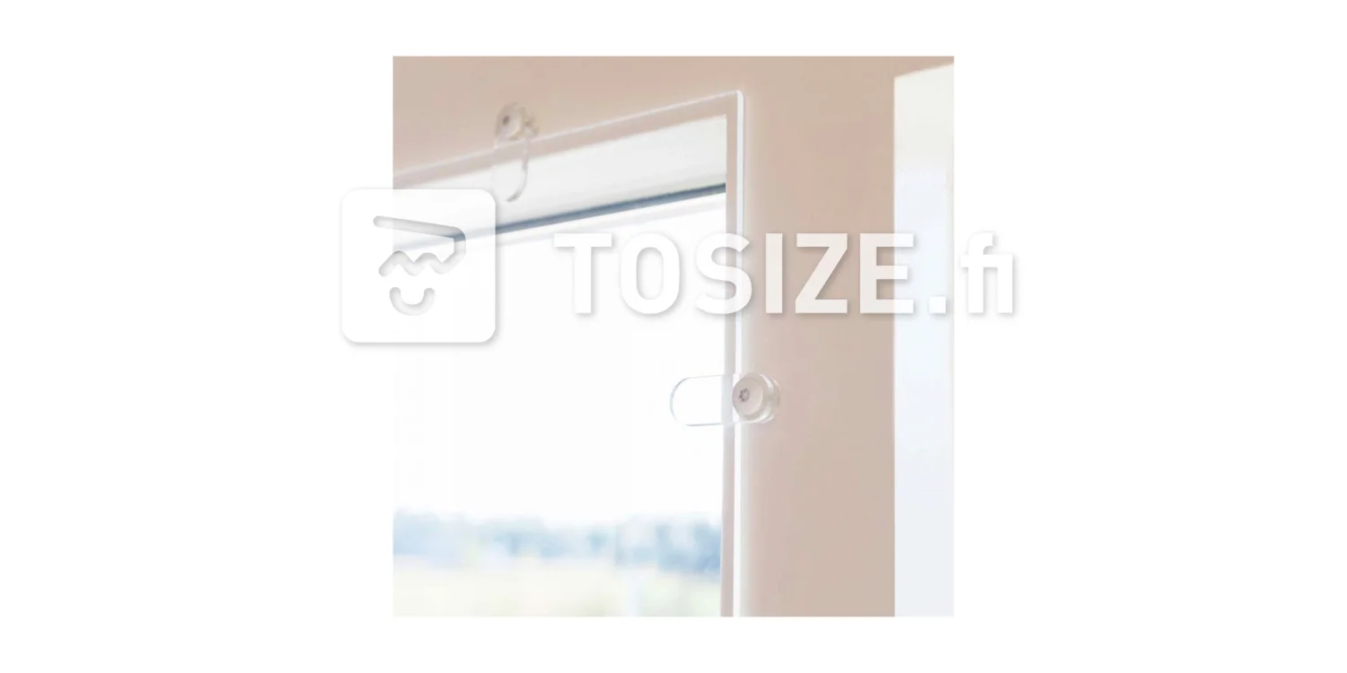 Mounting clip for front window for 8 mm Plexiglas incl. screw without coating