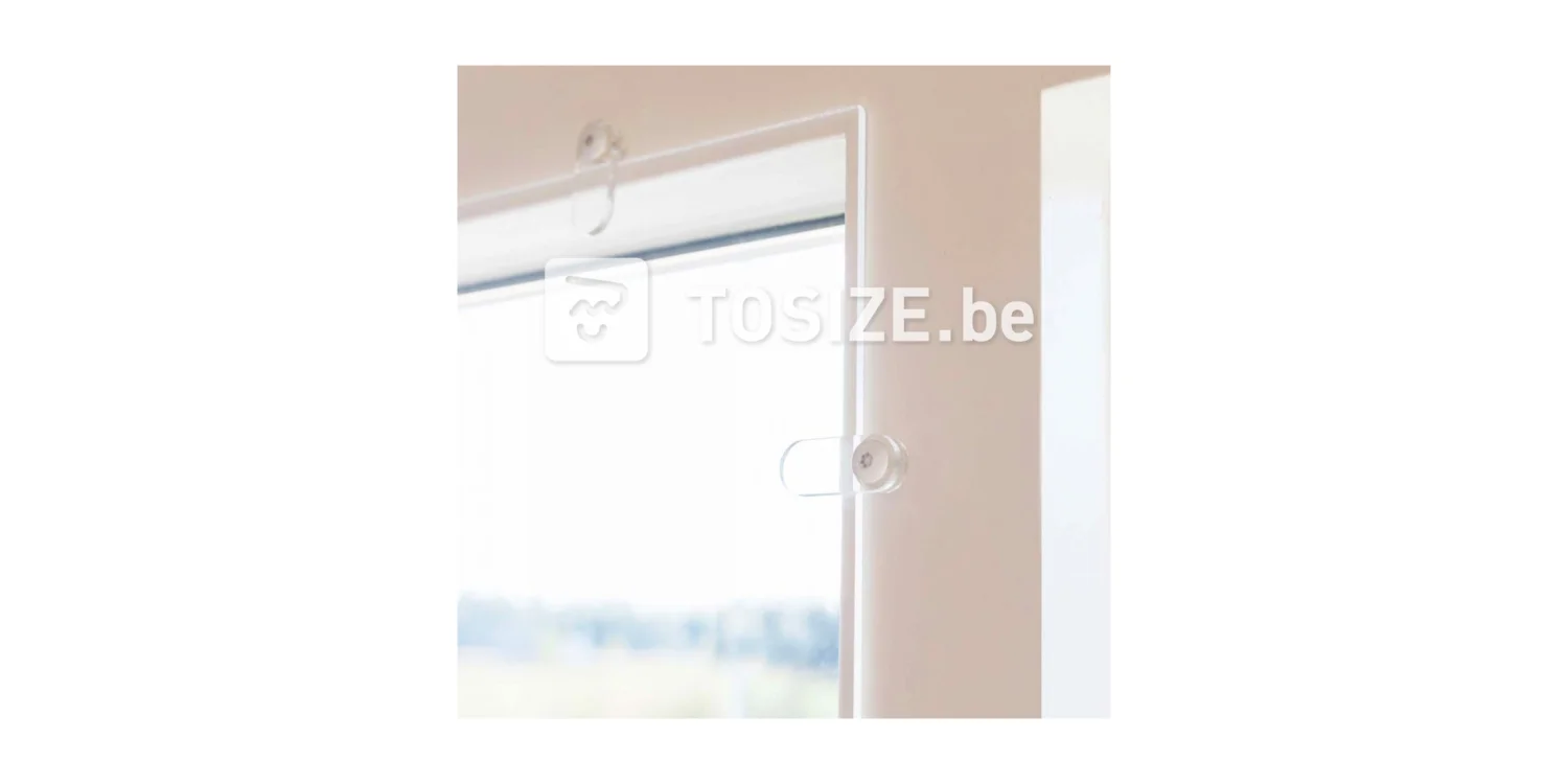Clip de fixation pour fenêtre avant pour plexiglas de 4 mm, vis incluse, sans revêtement