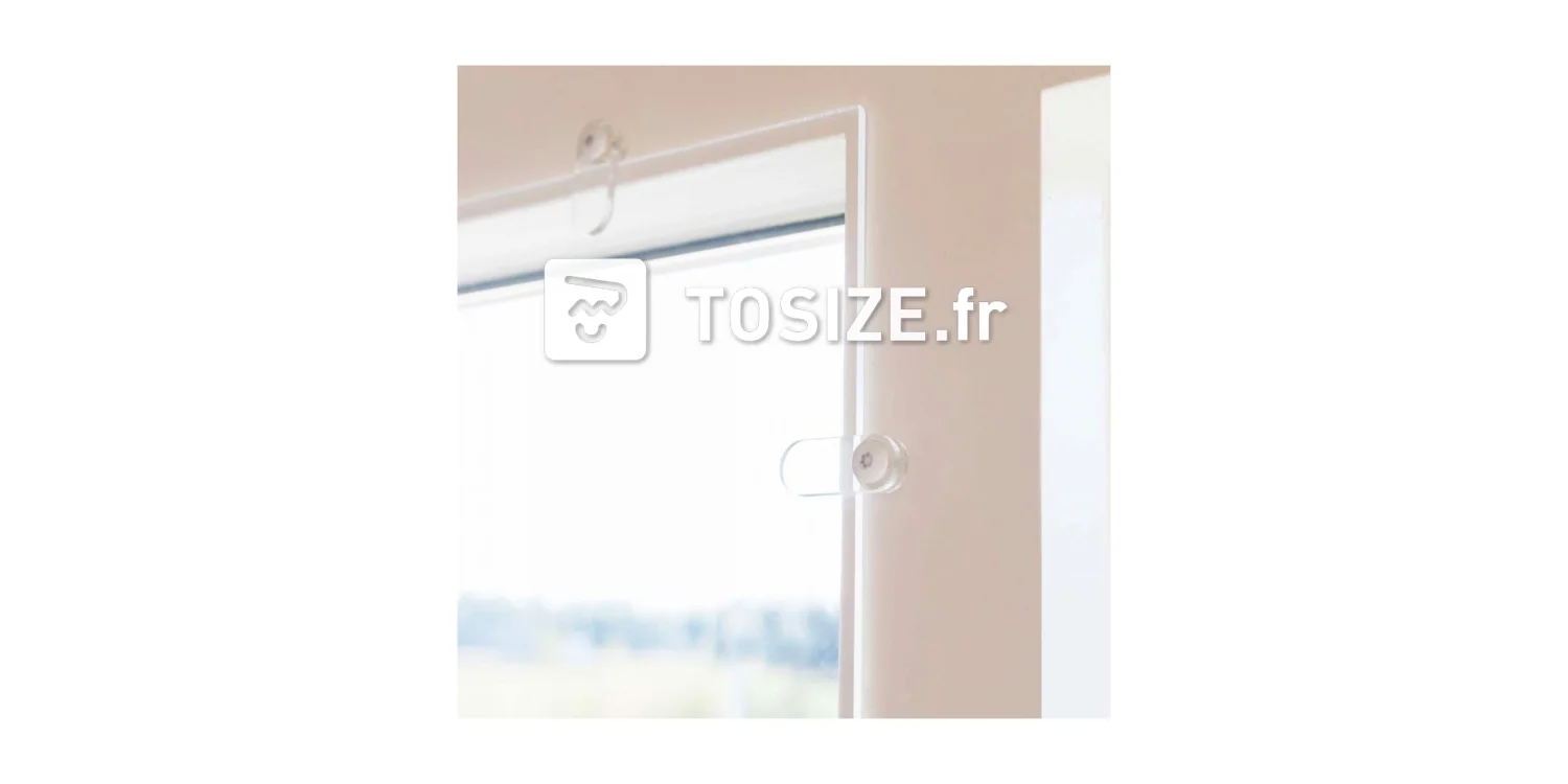 Clip de fixation pour fenêtre avant pour plexiglas de 3 mm, vis incluse, sans revêtement