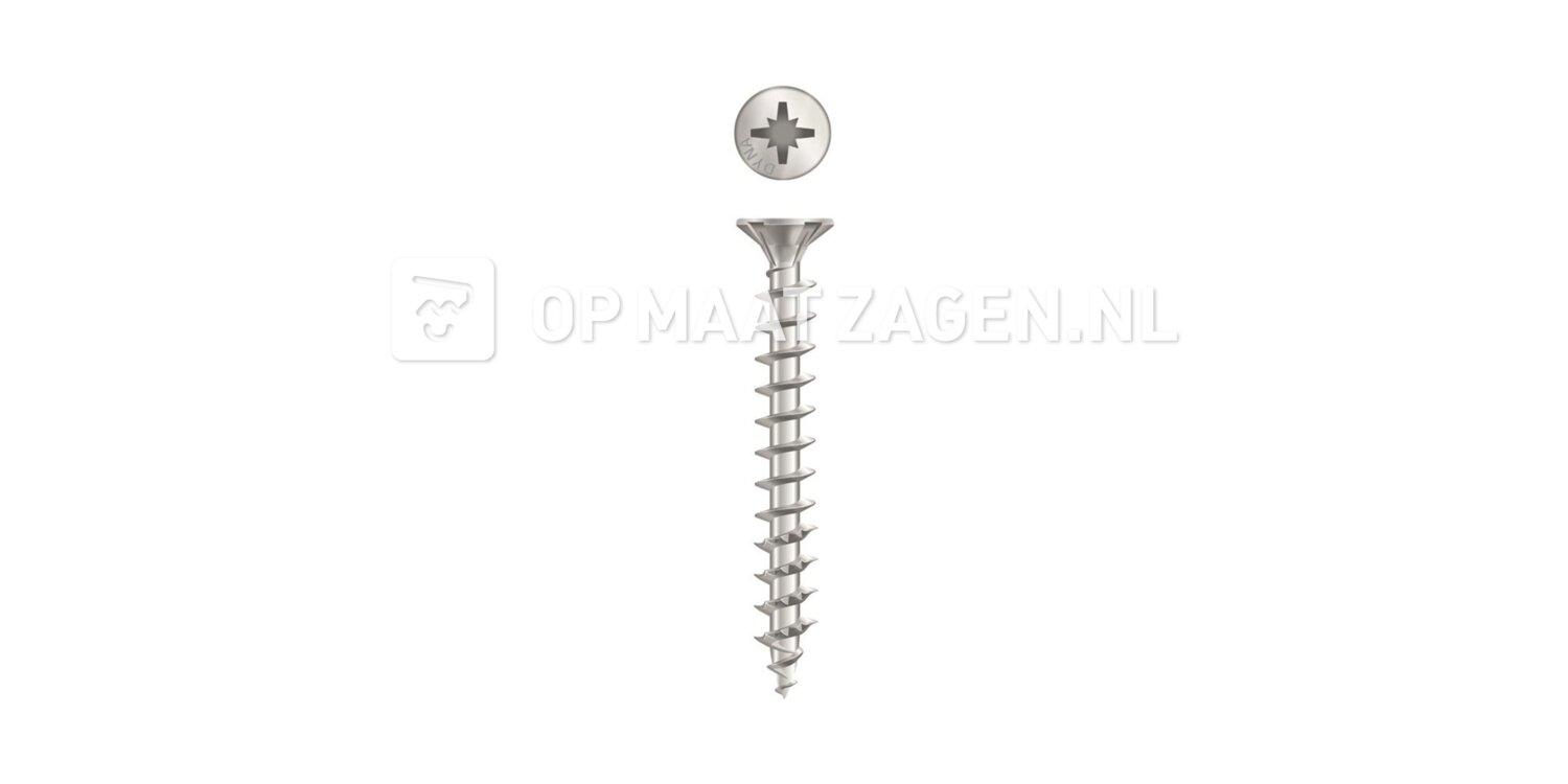Spaanplaat schroef met platverzonken kop 3x40mm