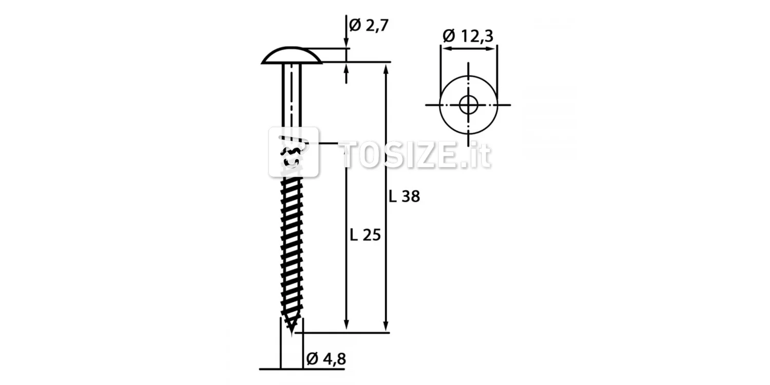 HPL-Trespa® screw 4.8 x 38 mm T20 RAL7035