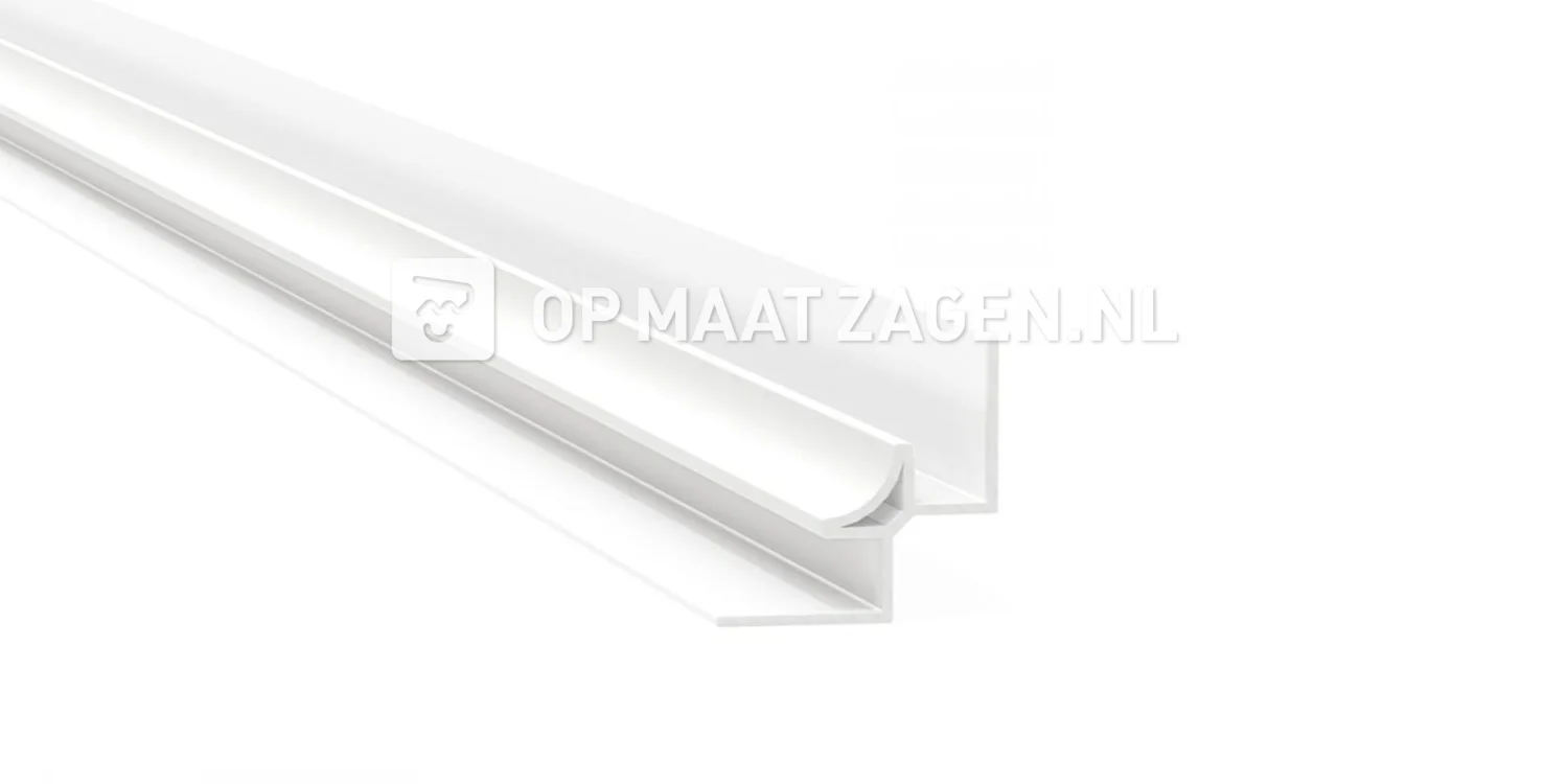 Interior corner profile white for 10 mm click-on wall panel