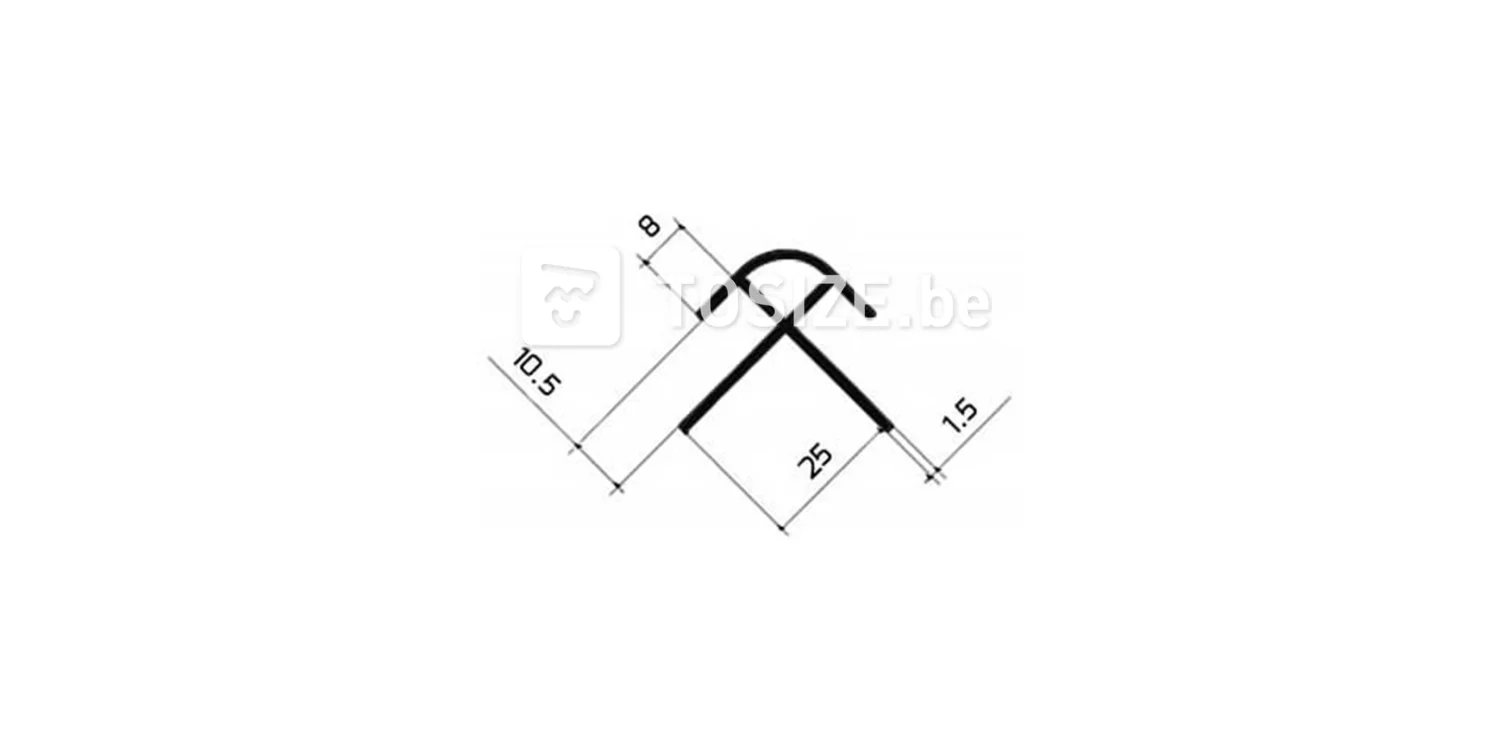 Profilé d'angle extérieur gris pour panneau mural encliquetable de 10 mm