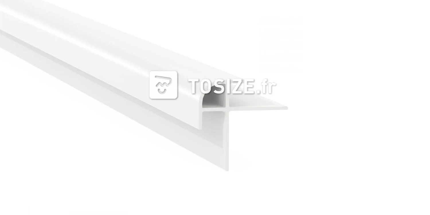 Outside corner profile white for 10 mm click-on wall panel