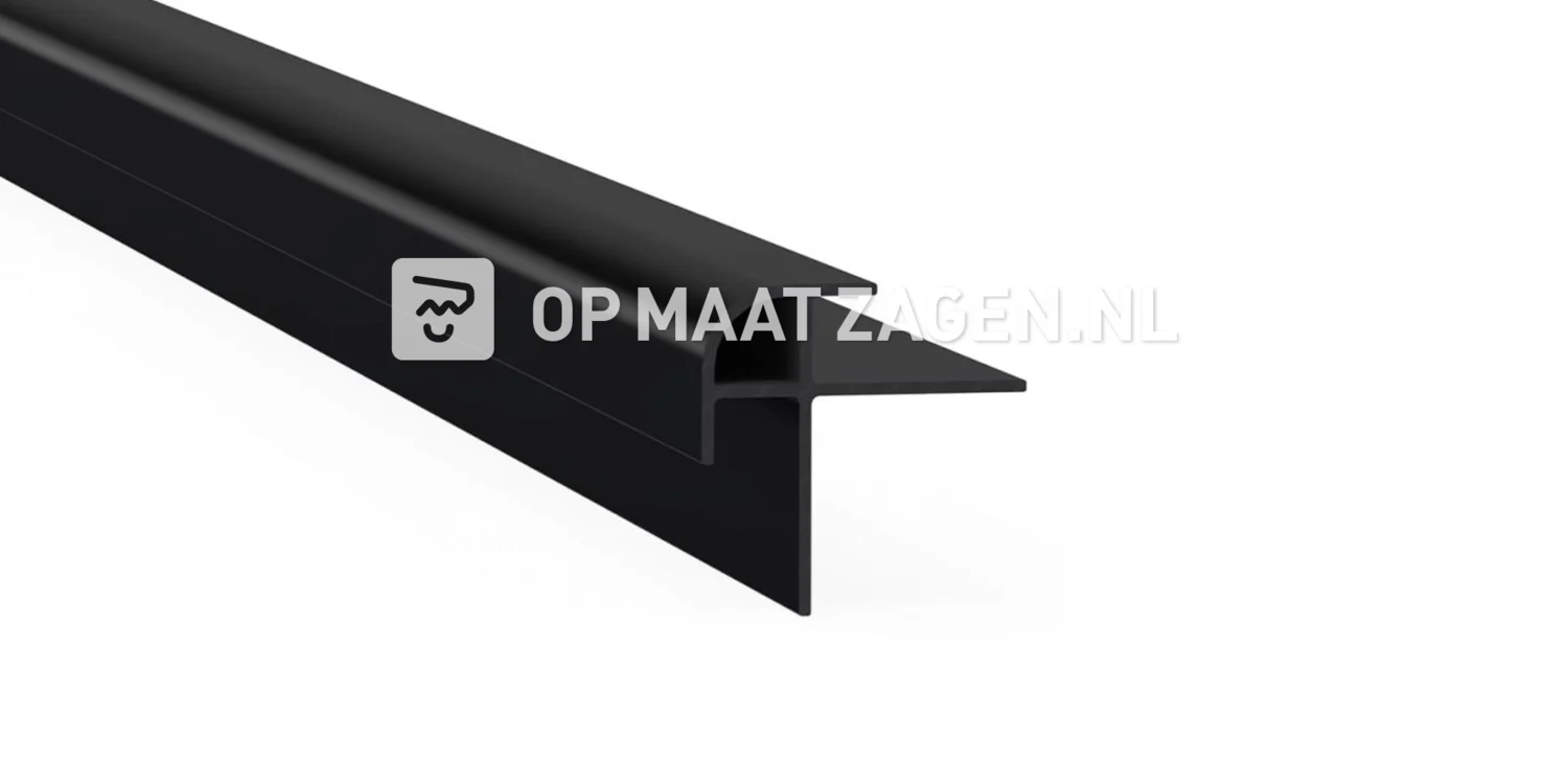 Outside corner profile black for 10 mm click-on wall panel