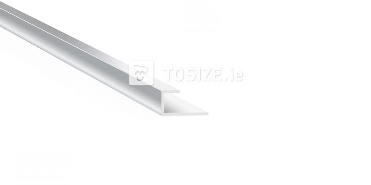 End profile chrome for 10 mm click-on wall panel