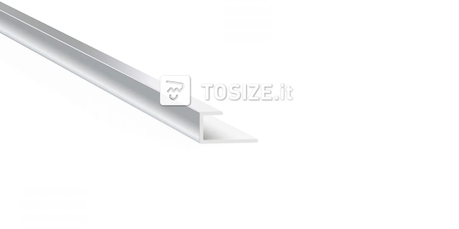 End profile chrome for 10 mm click-on wall panel