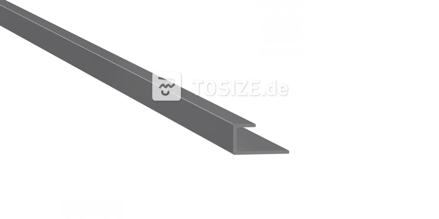 End profile grey for 10 mm click-on wall panel