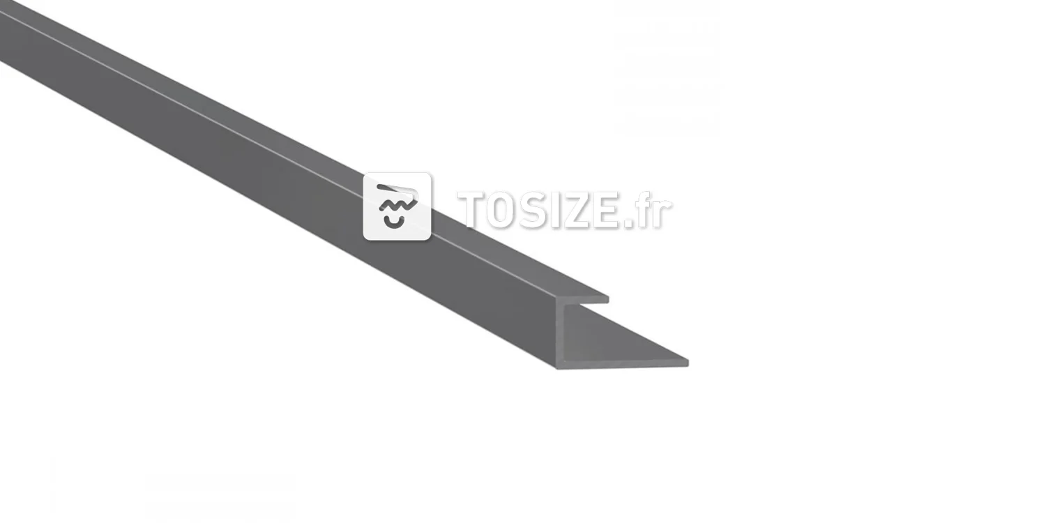 End profile grey for 10 mm click-on wall panel