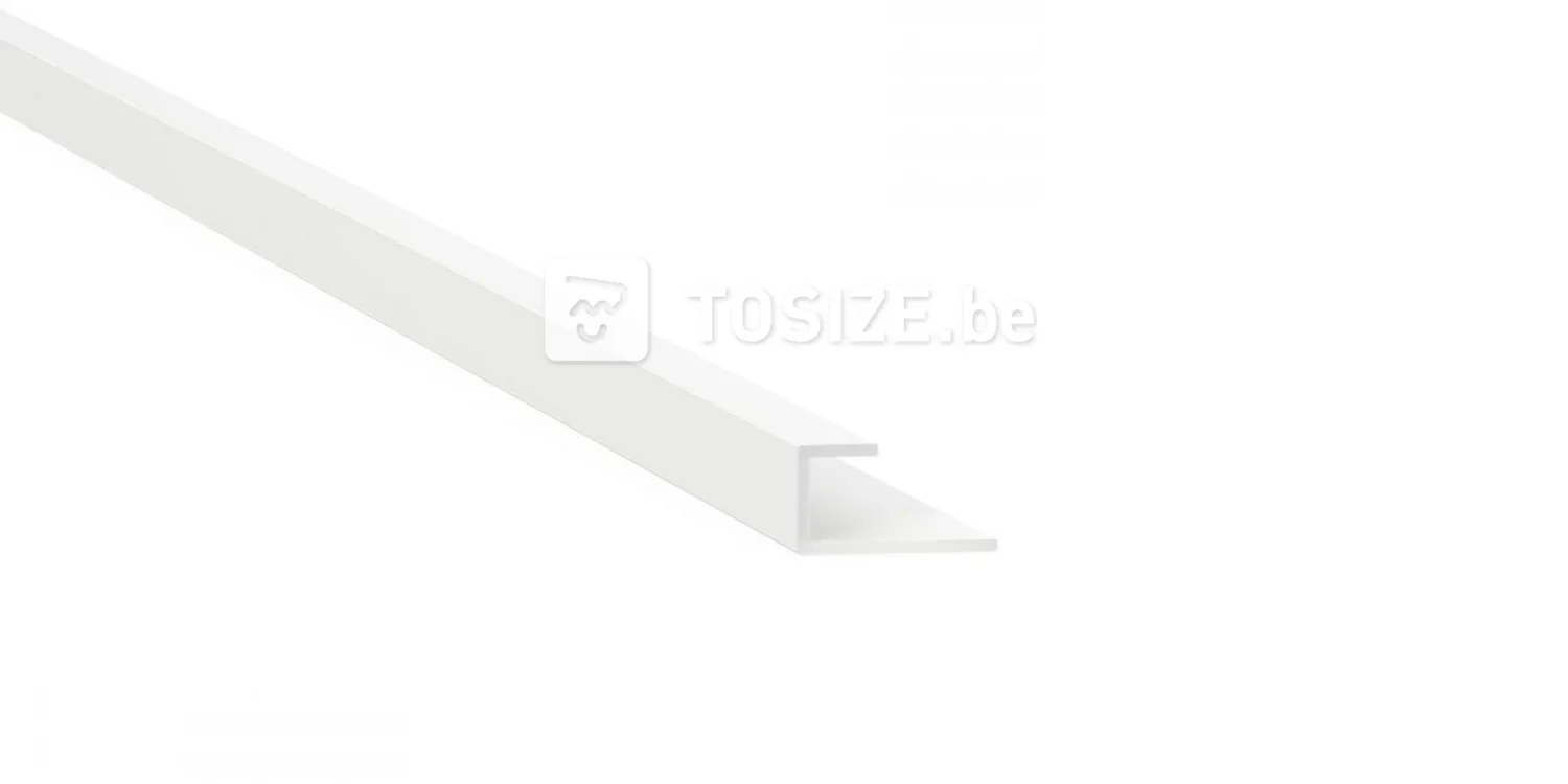 End profile white for 10 mm click-on wall panel