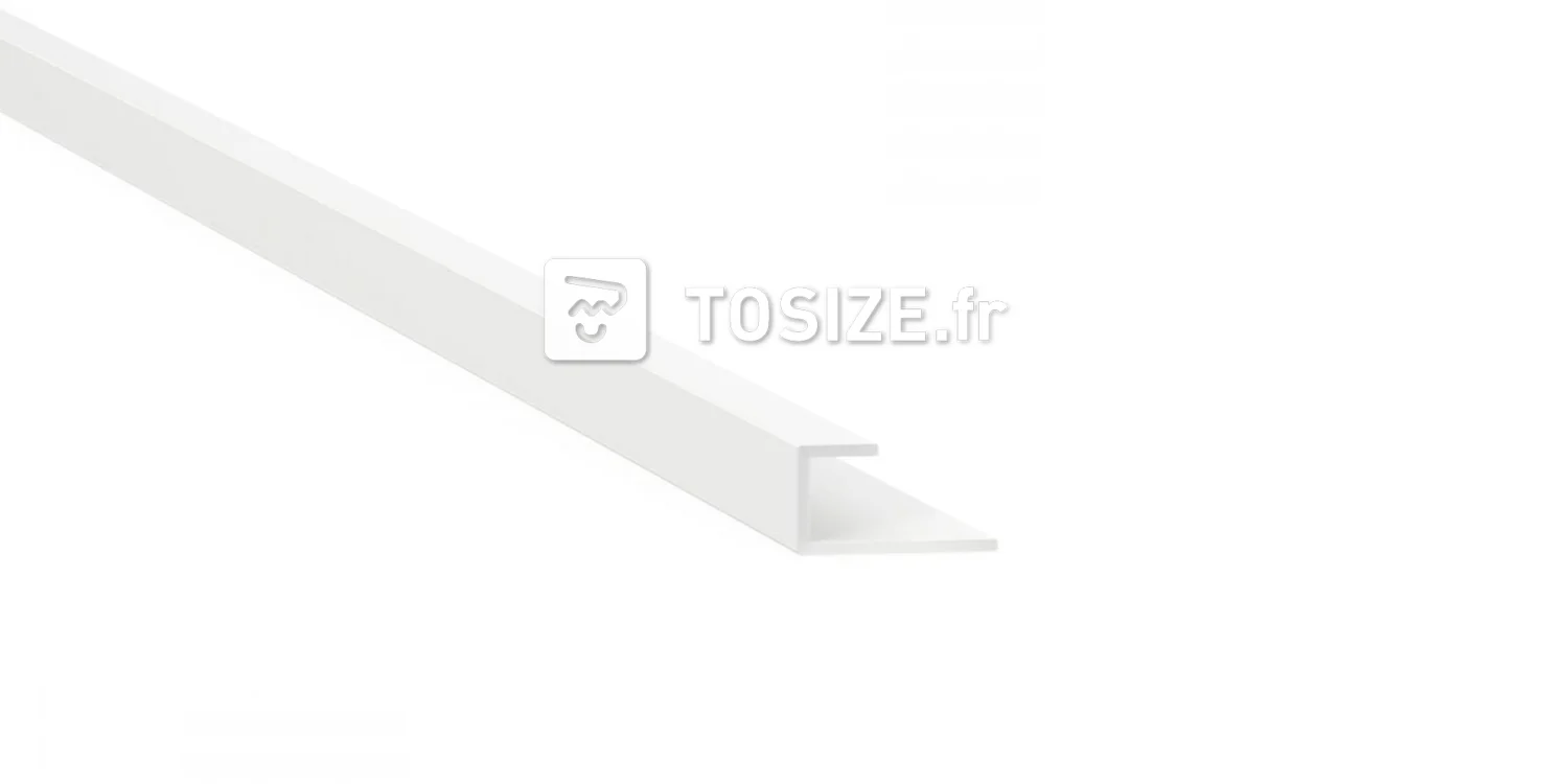 End profile white for 10 mm click-on wall panel