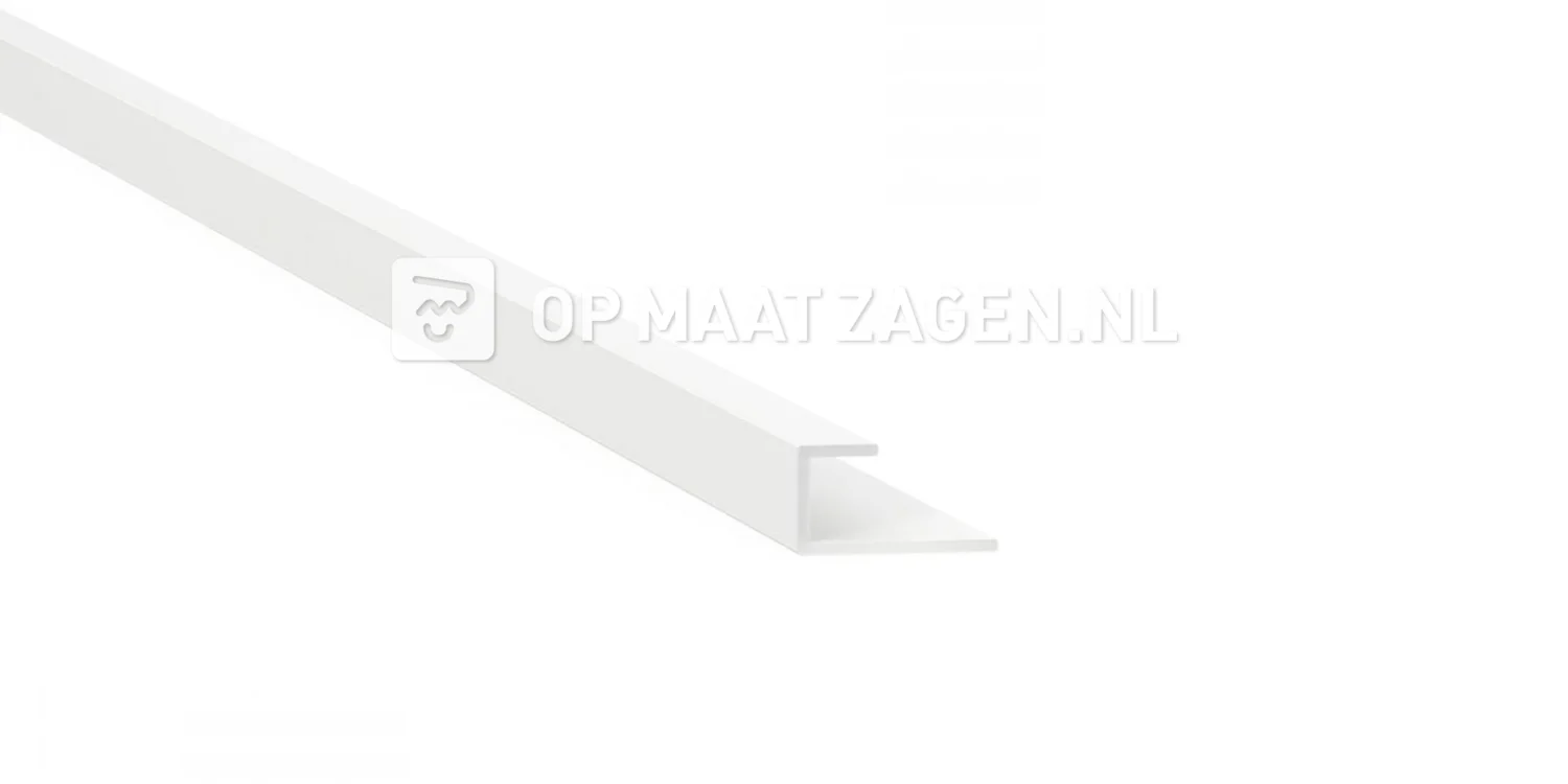 End profile white for 10 mm click-on wall panel