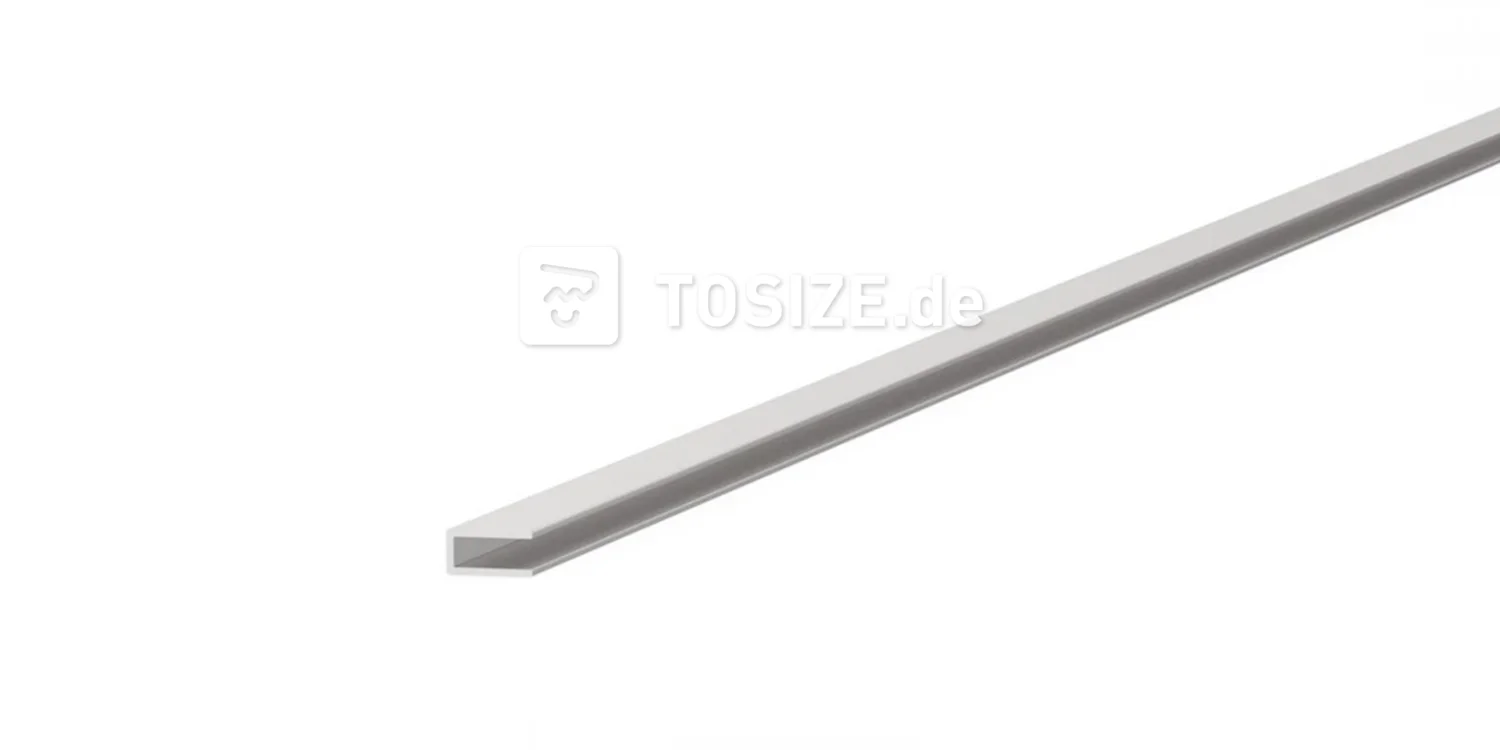 Aluminium end profile for 4 mm wall panel