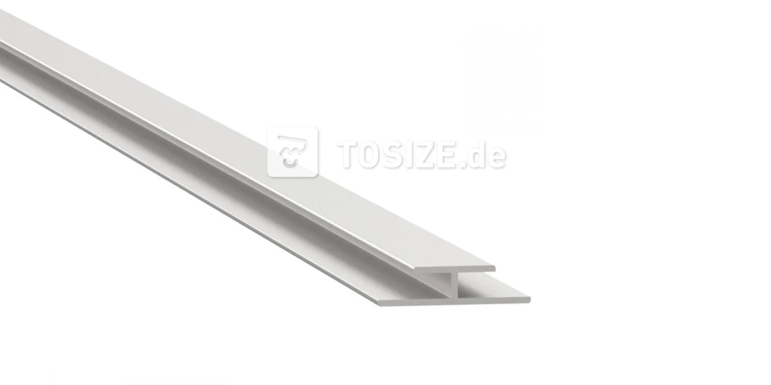 Aluminium intermediate section for 4 mm wall panel