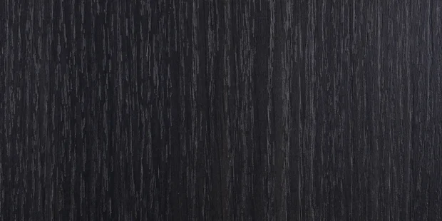 Armoire (en bois) foncée avec compartiments ouverts et portes