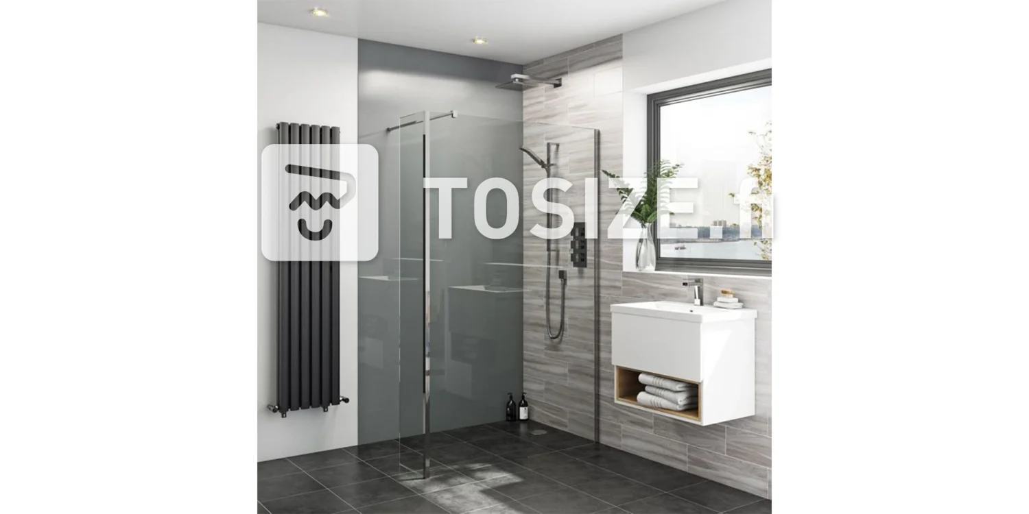 Wall panel window gray high gloss