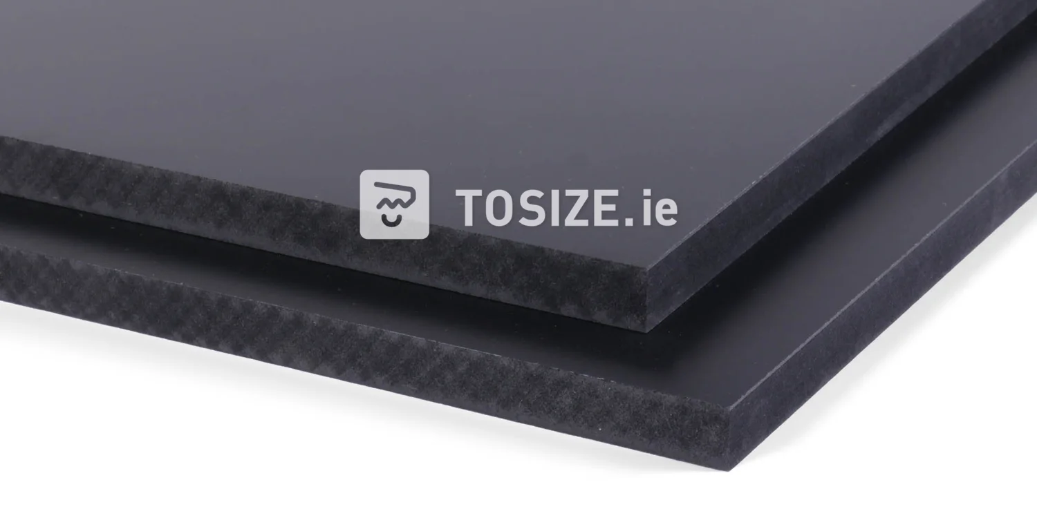 MDF Water-resistant Black - High Gloss lacquered