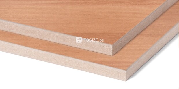 MDF Mahonie Kwartiers Gefineerd