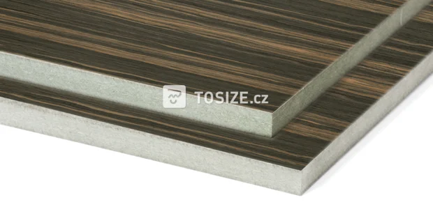 MDF Water-resistant Ebony Macassar Quartered veneer 19 mm