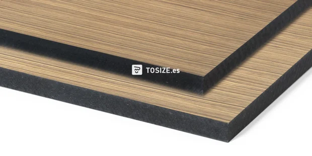 MDF Negro Zebrano en cuartos corte radial 19 mm