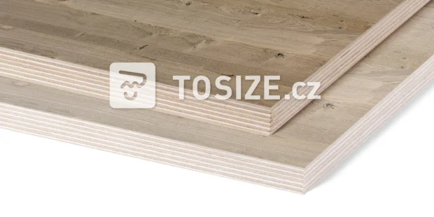 Plywood Oak rustic veneer brushed 20 mm