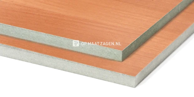 MDF Water-resistant Mahogany Quartered veneer brushed 19 mm