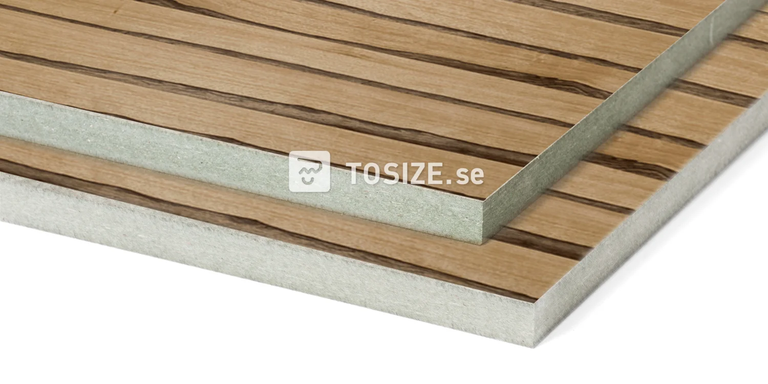 MDF Moisture-resistant Fraké mix veneer cut to size | TOSIZE.se