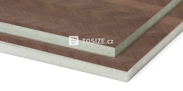 MDF Water-resistant Walnut American veneer chevron 19 mm