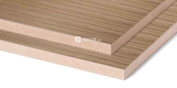 MDF Zebrano replaqué tranché sur quartier 31 mm