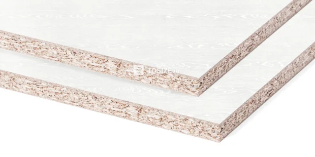 Panneau meuble d'aggloméré WE28 V1A Everest white 18 mm