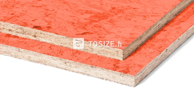 OSB 3 Red lacquered