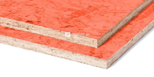 OSB 3 Red lacquered