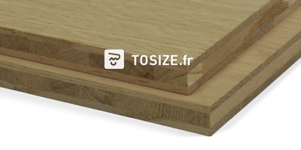 Panneau massif trois couches Chêne