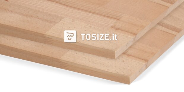 - 160x40 cm TOSIZE.it Pannello Lamellare Faggio A/B 26 mm Rettangolo segato 