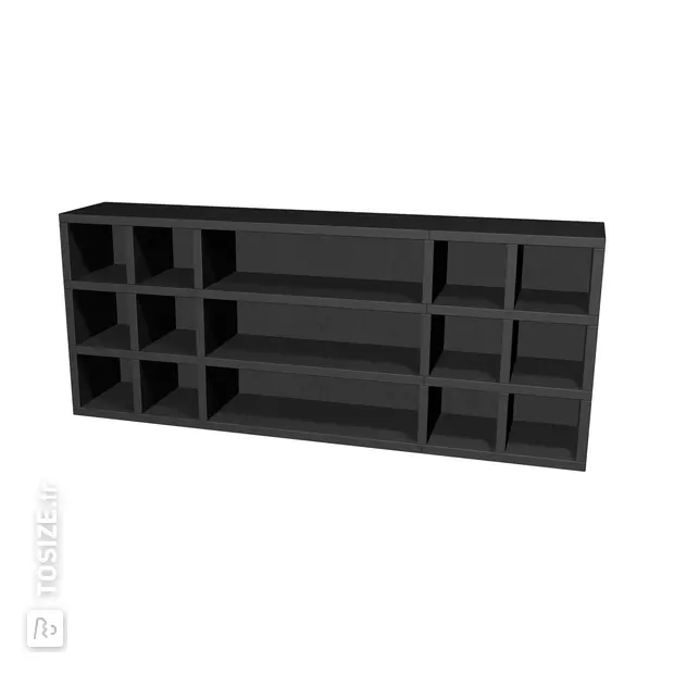 TSFC036 en panneau de meubles en chêne noir