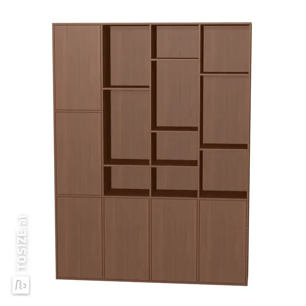 TSFC069 in lorenzo walnut medium brown furniture board