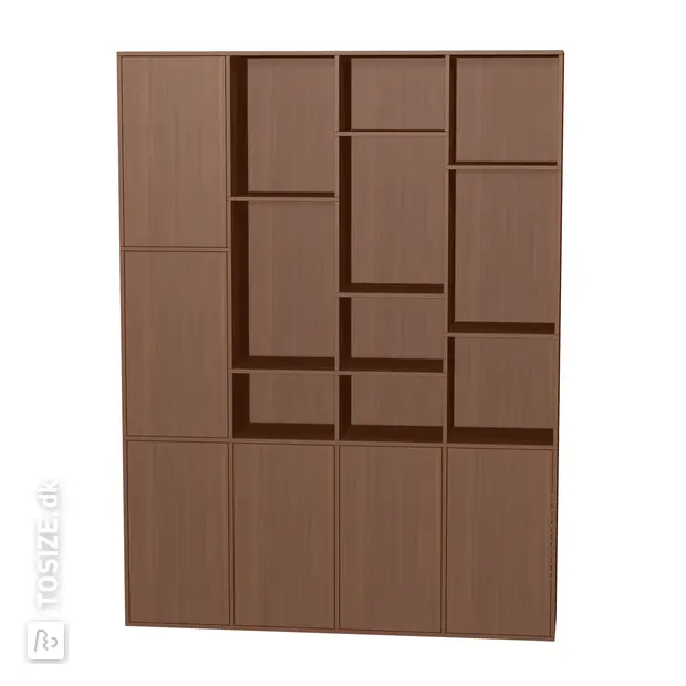 TSFC069 in lorenzo walnut medium brown furniture board