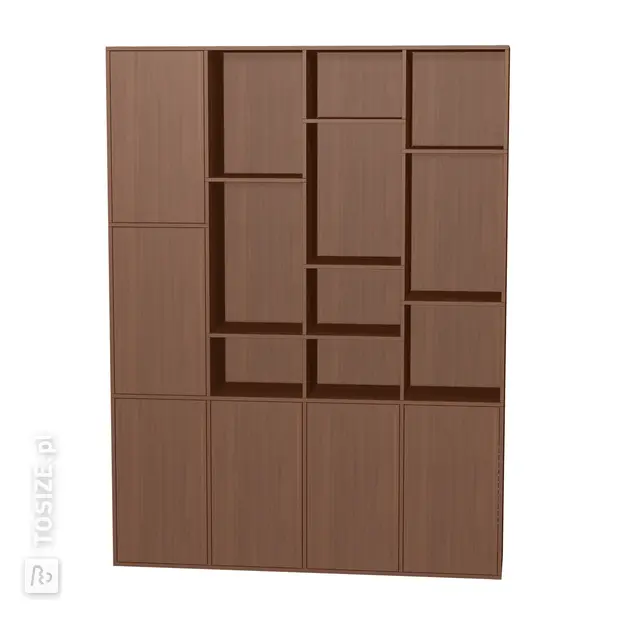 TSFC069 in lorenzo walnut medium brown furniture board