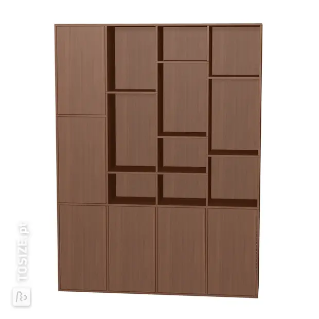 TSFC069 in lorenzo walnut medium brown furniture board