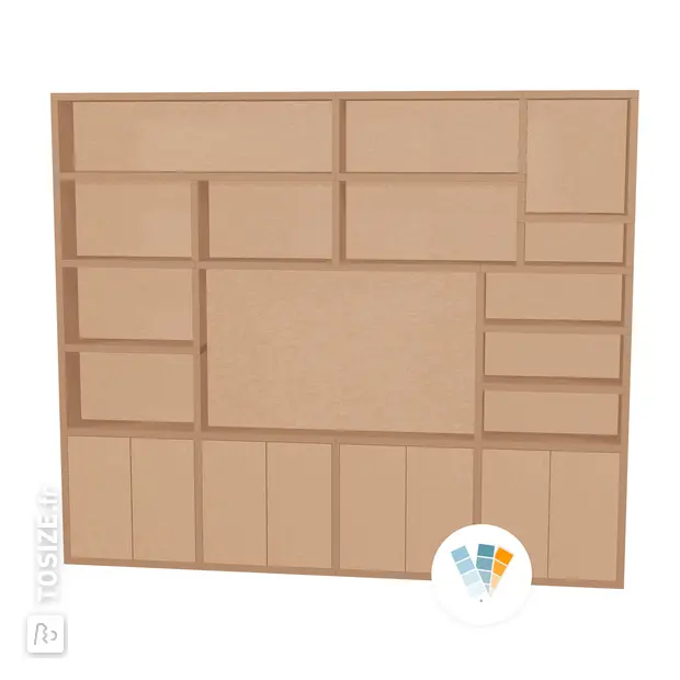 TSFC062 en MDF naturel