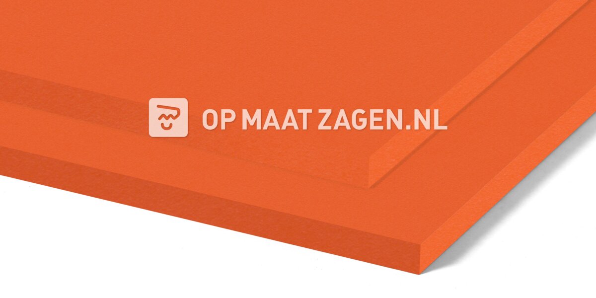 Tafelblad op maat - Ovaal Forbo Orange Blast 220,0 x 100,0