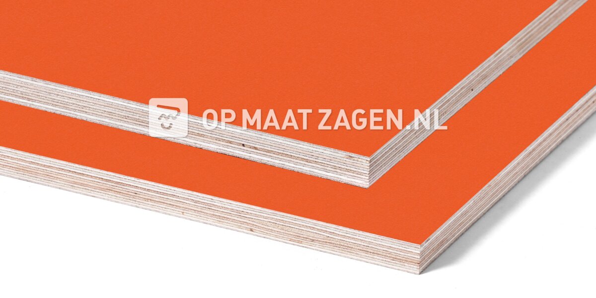 Tafelblad op maat - Ovaal Forbo Orange Blast 220,0 x 100,0