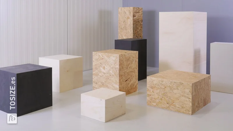Bricolaje: monte fácilmente un cubo, una columna o un expositor