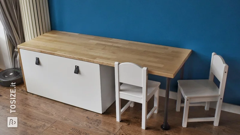 Trucco IKEA: tavolo da gioco fai da te con pannelli in quercia, di Patrick