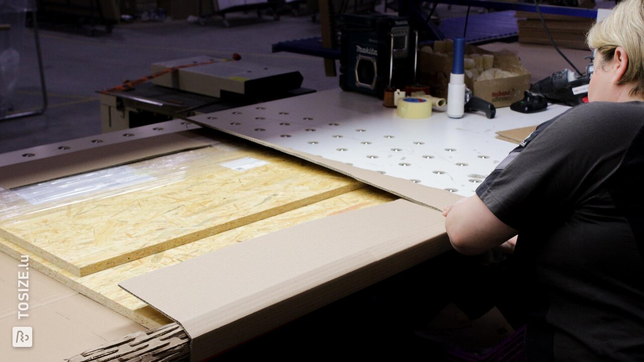 Das Material für Ihre Platte wird individuell verpackt
